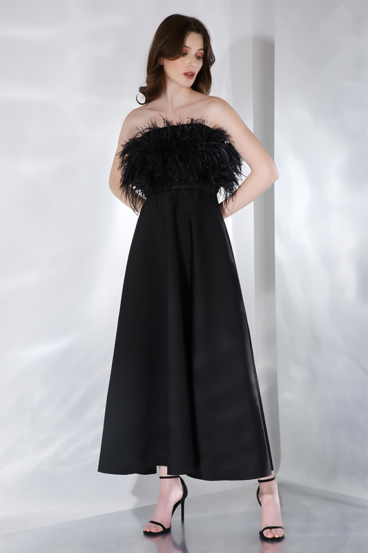 Gaia + Detachable Feather Wrap