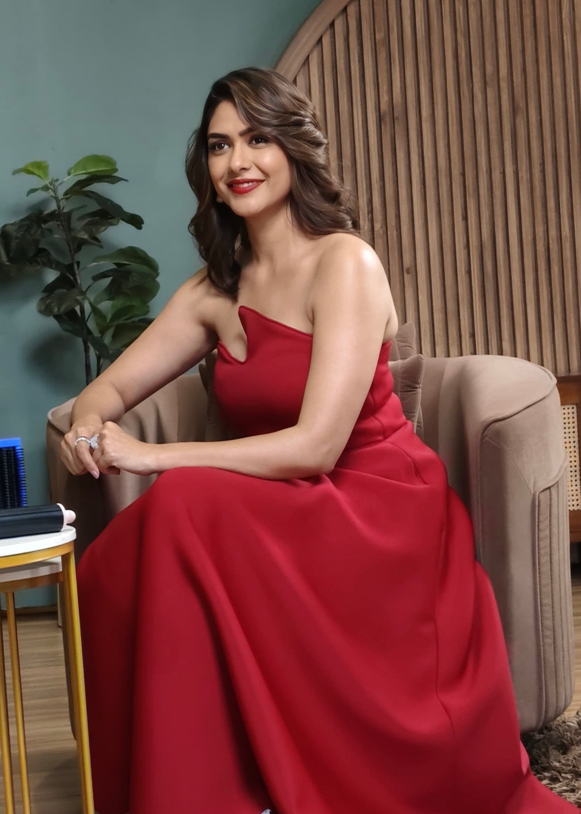 mrunal thakur red dress Mrunal Thakur in Gladys