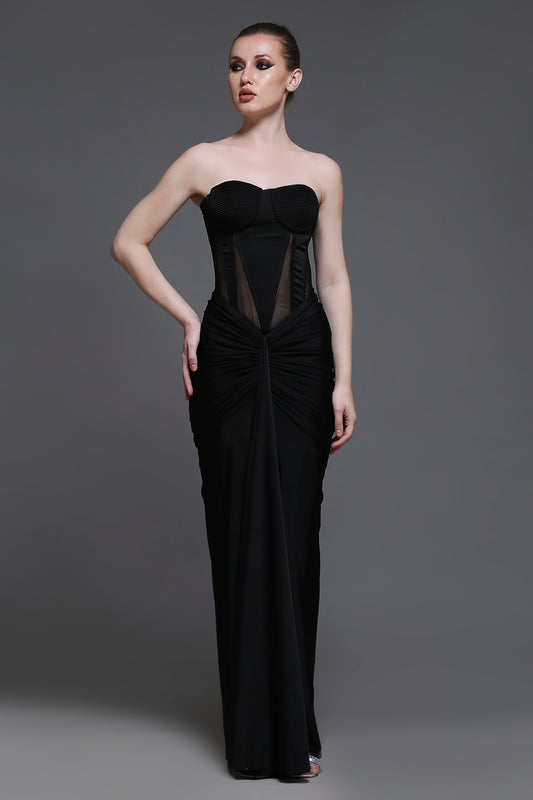 Noir Georgia Set of Corset + Skirt