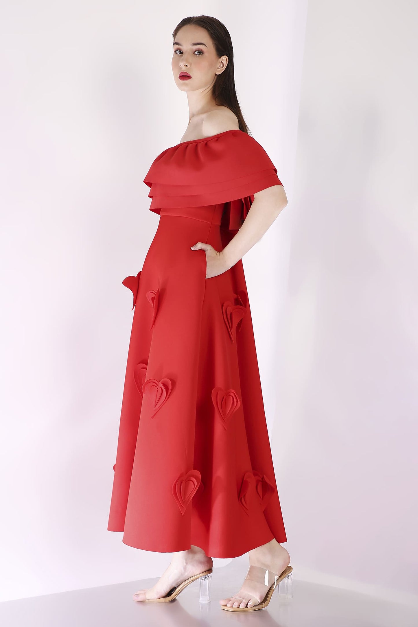 Scarlet Cassandra + Ruffle Wrap