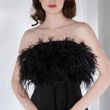 Gaia + Detachable Feather Wrap