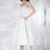 Cassandra + Detachable Feather Wrap