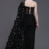 Noir Georgia Set of Corset + Skirt + Cutwork Drape