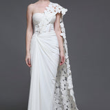 Sanjana Sanghi in Blanc Georgia Set + Drape