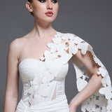 Sanjana Sanghi in Blanc Georgia Set + Drape