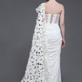 Sanjana Sanghi in Blanc Georgia Set + Drape