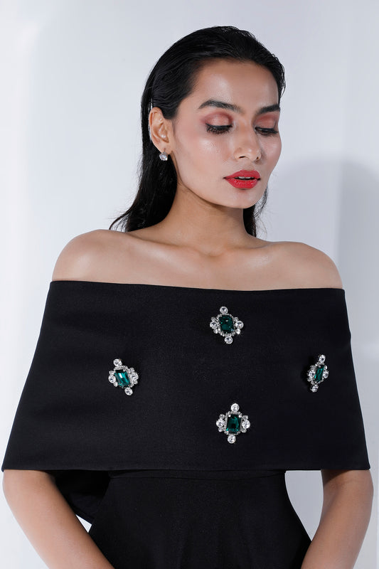 Detachable Emerald Studded Wrap