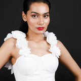 Clemence Corset + Detachable Floral Straps