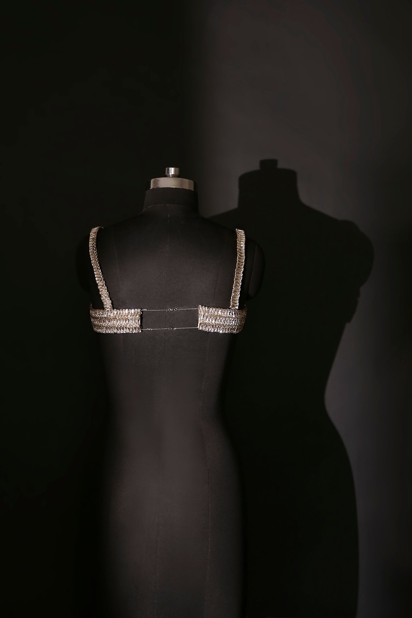 Rhinestones Neckline