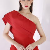 Scarlet Cassandra + Ruffle Wrap